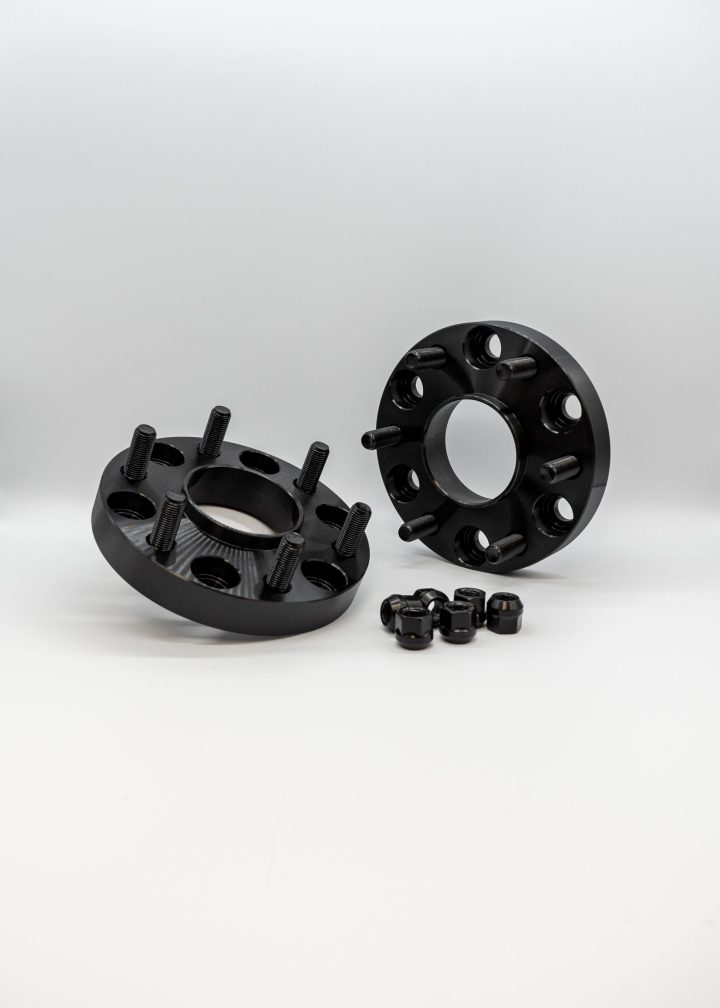 6 lug spacers, hub centric in stock white bg