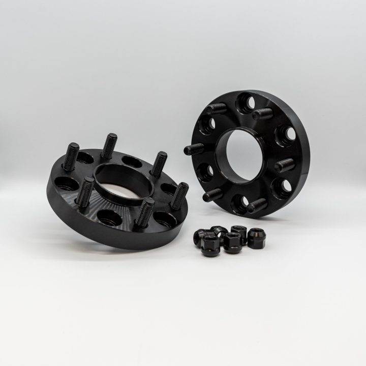 6 lug spacers, hub centric in stock white bg