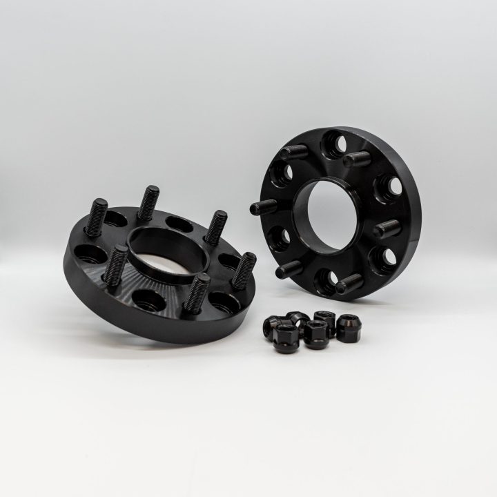 6 lug spacers, hub centric in stock white bg