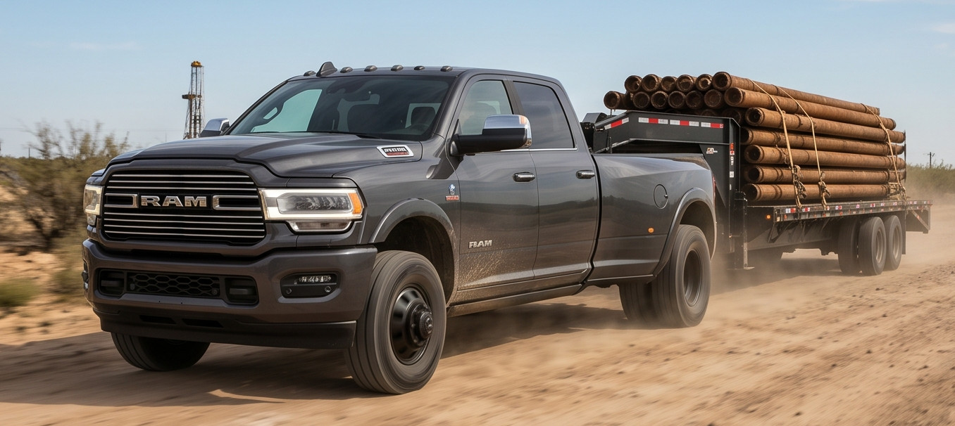 Heavy duty 14x1.5 stud New Dodge RAM Dually Wheel Spacers for hub centric fitment on 2019 and newer RAM 3500 trucks.