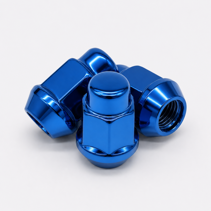 1/2" 2 Piece Short Lug Nuts <br> Acorn (60°) - Blue