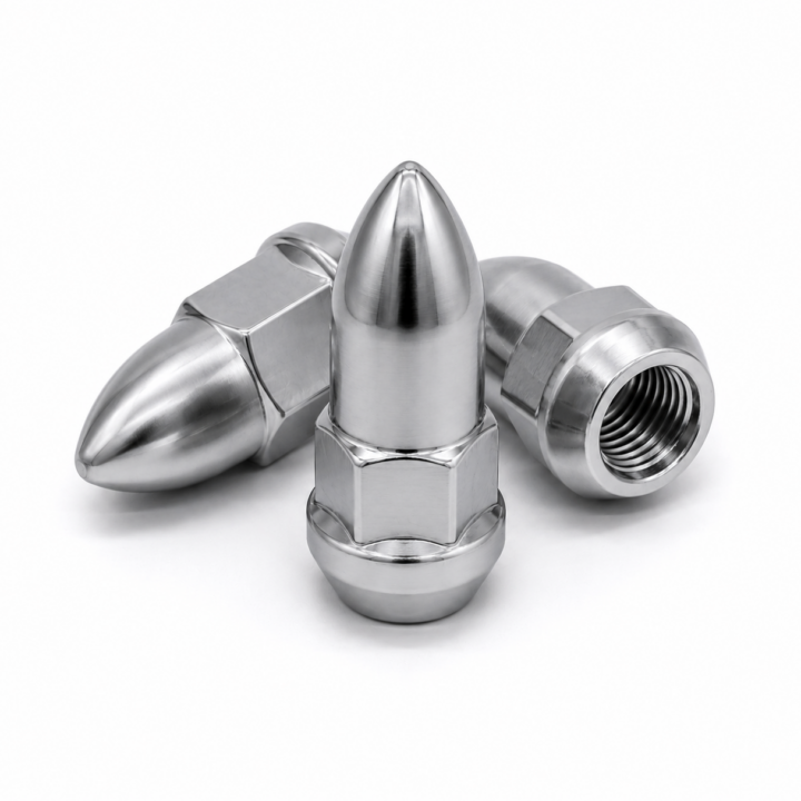 12x1.25 Bullet Lug Nuts <br> Acorn (60°) - Chrome