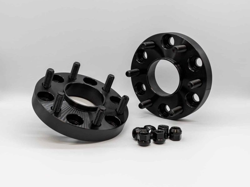 6 lug spacers, hub centric in stock white bg