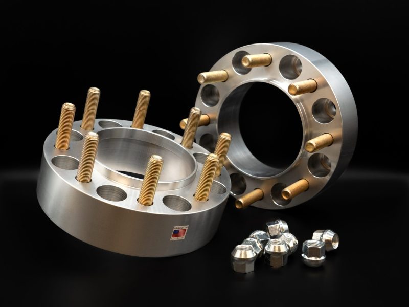 8 lug AL hub centric spacers, blk bg