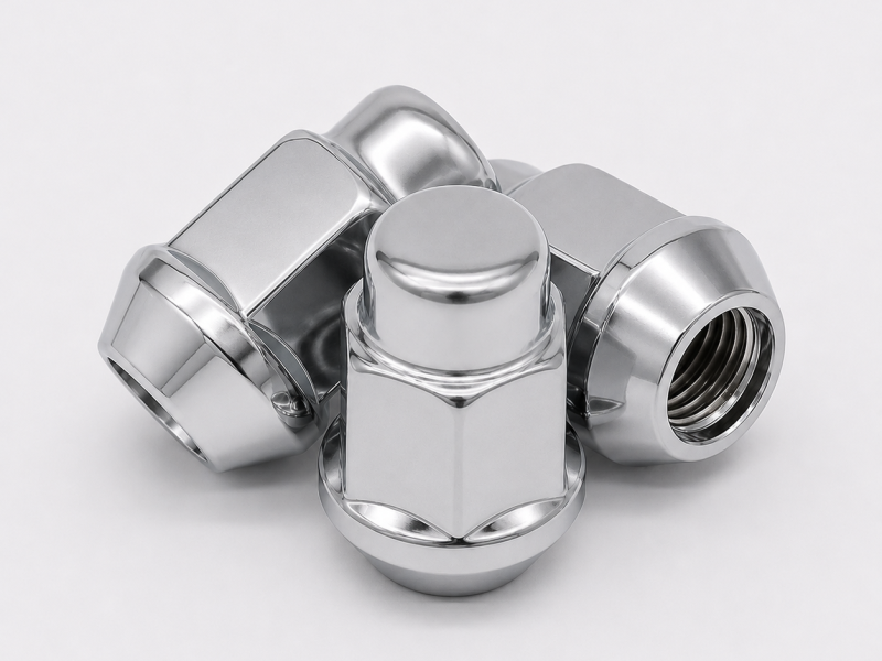 Chrome 2 Pc short lug nuts - 3x