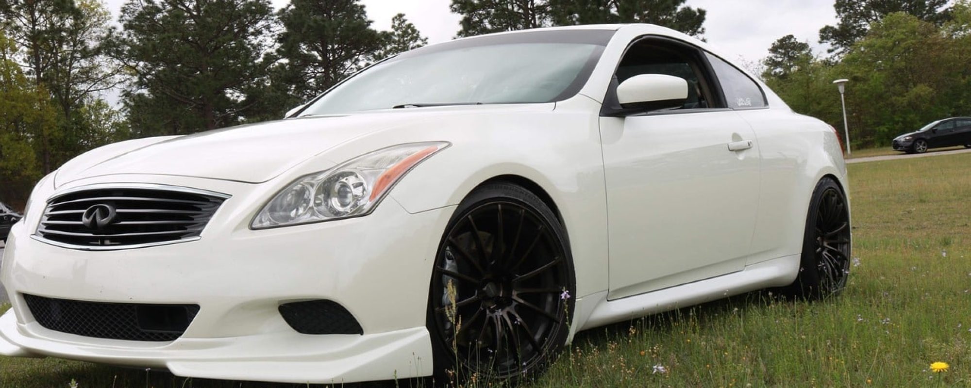 Infiniti G37 by MizfitToyz. White G37. Infiniti Wheel Spacers / Adapters.
