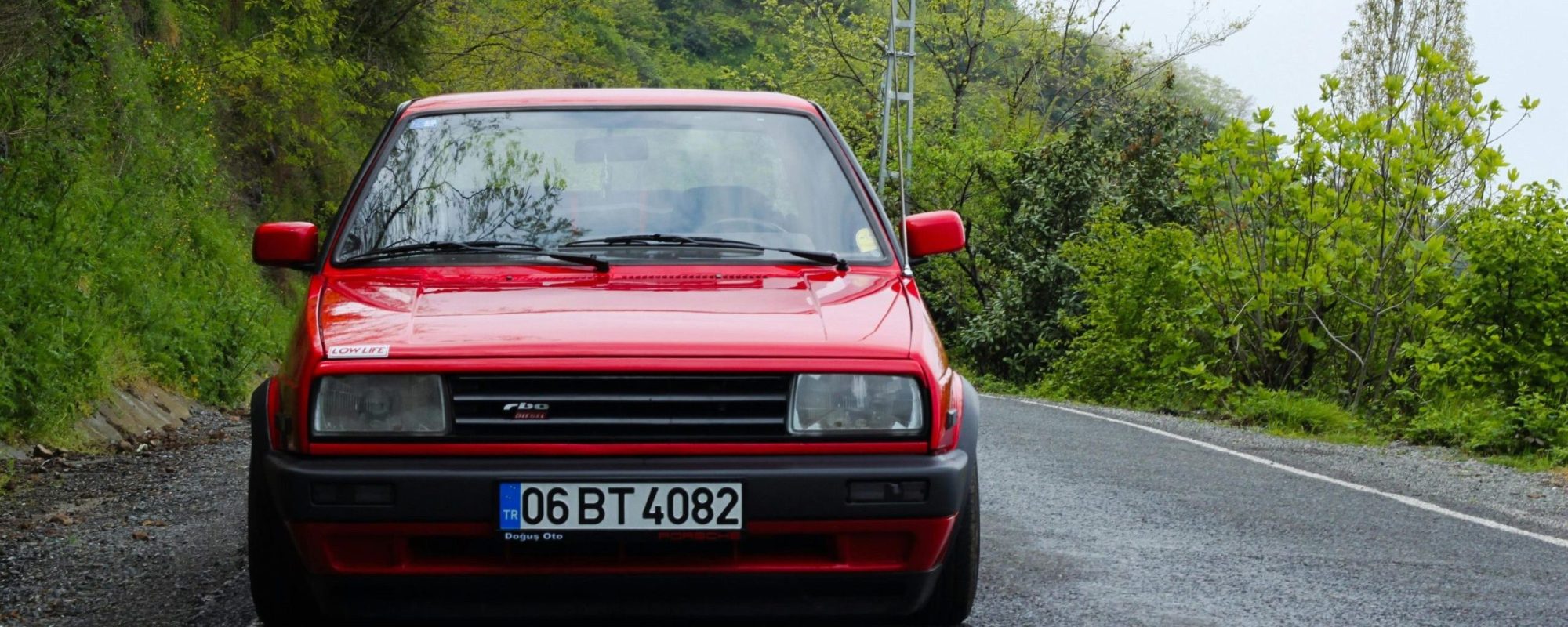 A classic red Jetta, volkswagen wheel spacers