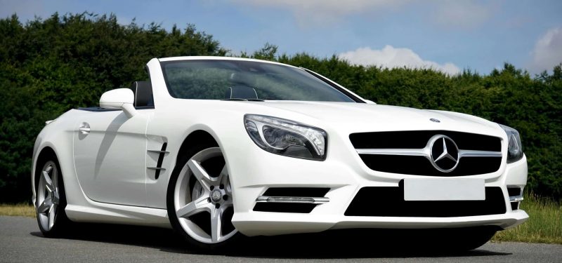 Stunning white Mercedes Benz by Mike Bird