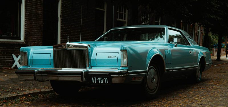 Classic blue Lincoln Continental Mark V by Danique Veldhuis. Lincoln Wheel Adapters & Spacers