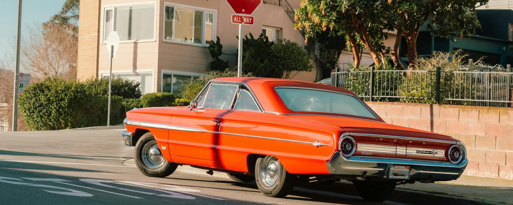 A Vintage Ford Galaxie on a City Street