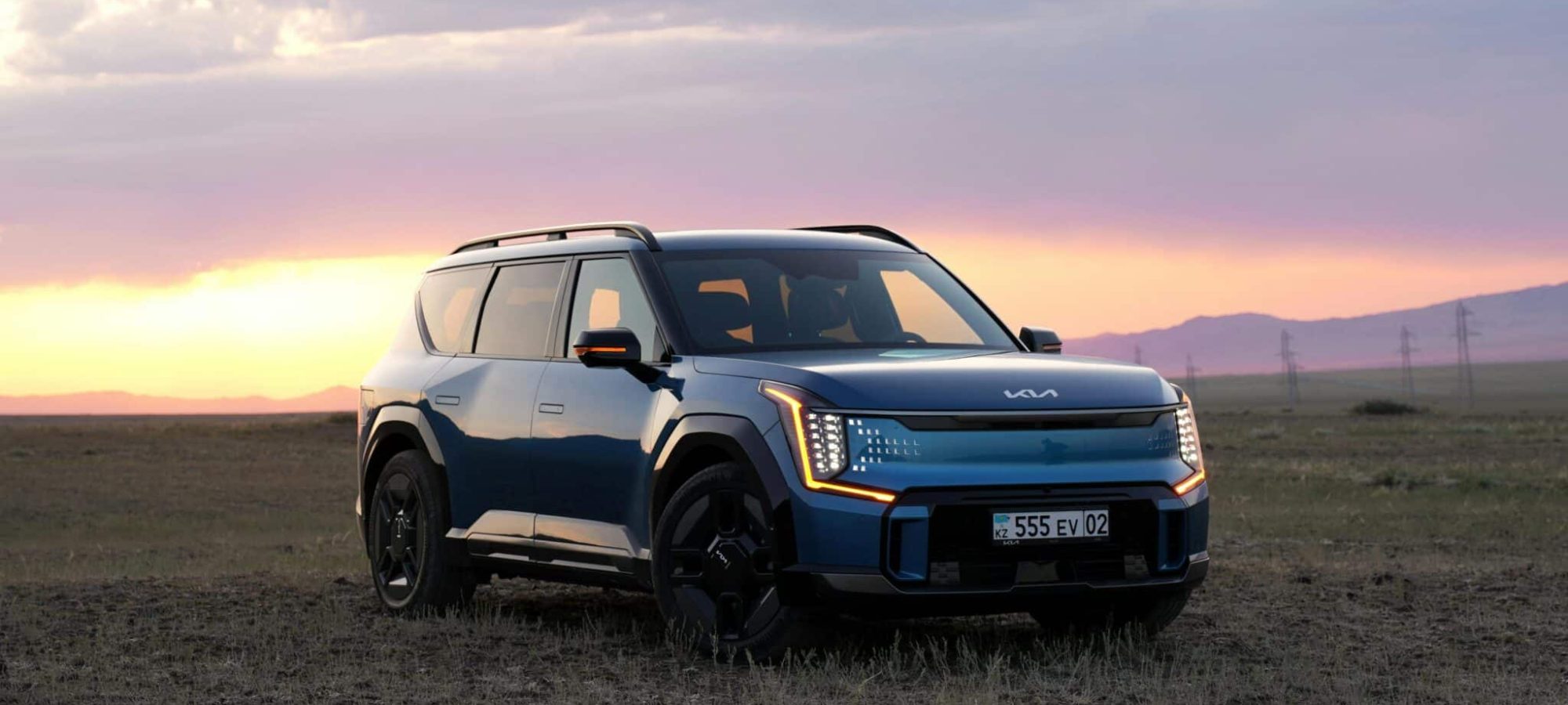 A blue electric KIA. Kia Wheel Spacers / Adapters